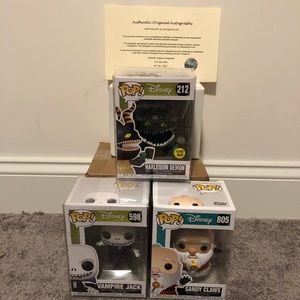 Rare Vaulted Tim Burton Set of Funko AUTOGRAPHED!